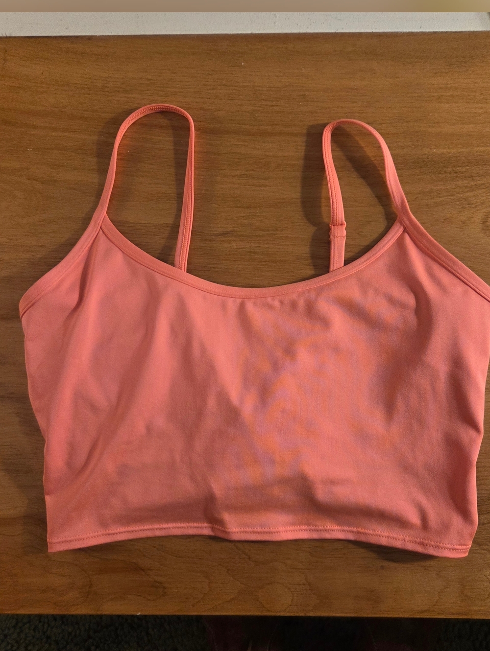 Pink Active Ultimate Lightly Lined Coral Flash Twist Back Sports Bra Size Large